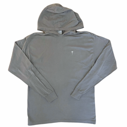 Grey Lightweight Hooded Beach House Pullover