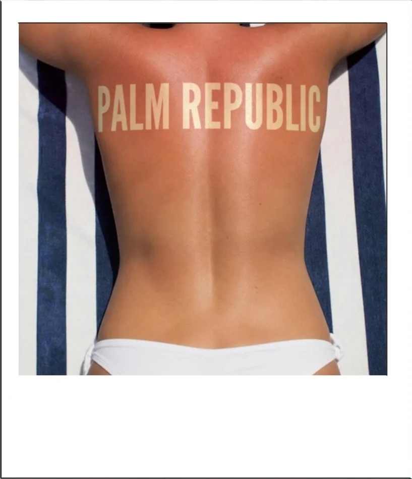 PALM REPUBLIC tan lines on a sunbather's back